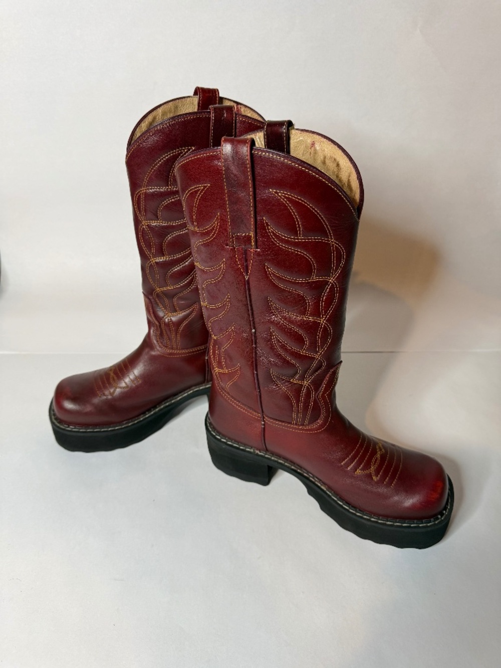 John Fluevog Cowboy High Red